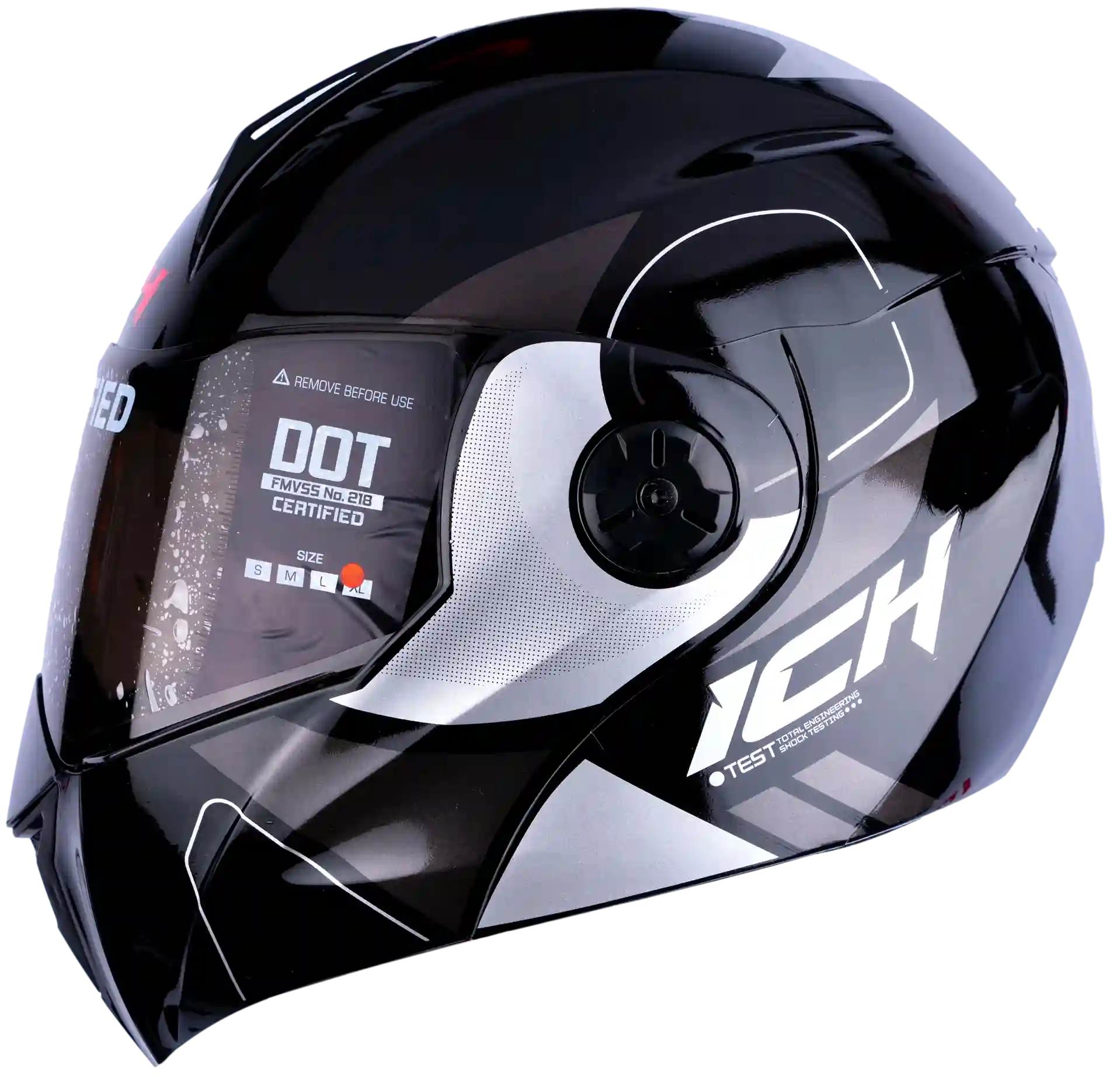 CASCO ART. ICH 3110 CHIP NEGRO/PLATA V-HUMO